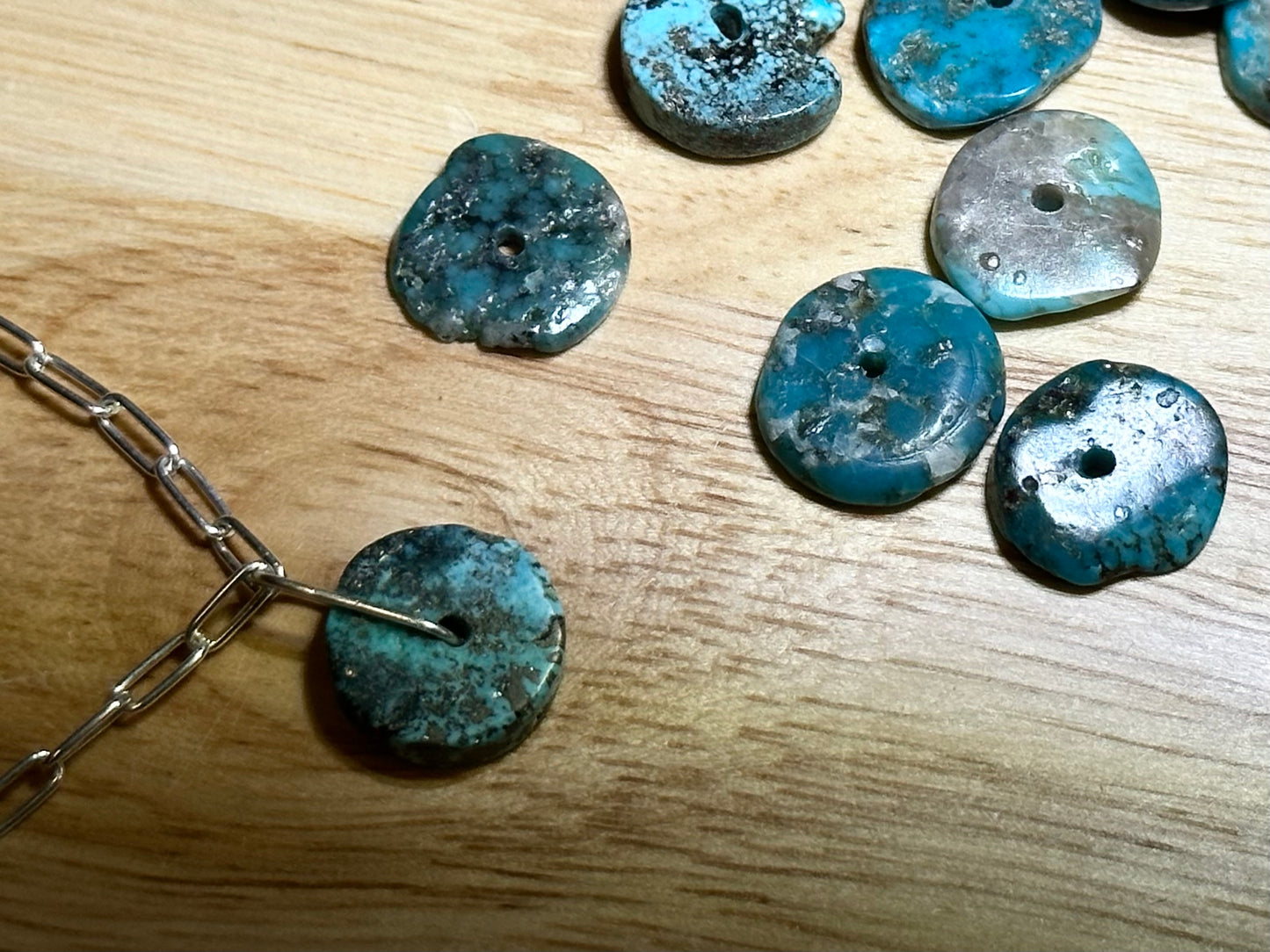 Sterling Silver Hairpin-chain Gemstone pendants